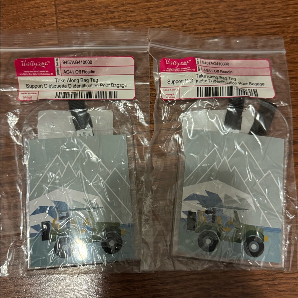 Thirty-One Clear and Black Luggage Tag